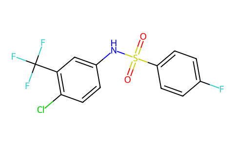 Benzenesulfonamide, N-(4-chloro-3-(trifluoromethyl)phenyl)-4-fluoro- 91308-60-0